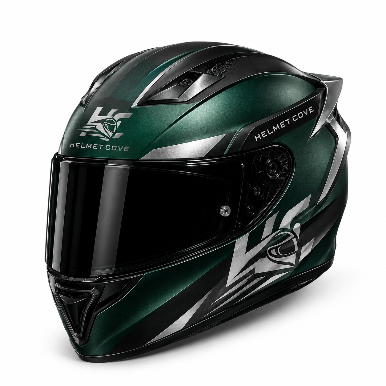 HelmetCove Apex X Full Face Helmet Emerald Green