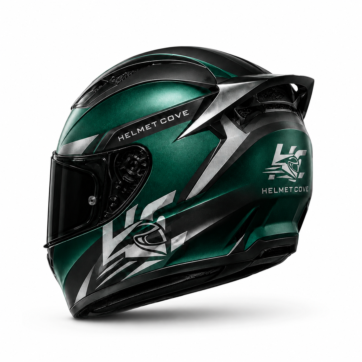 HelmetCove Apex X Full Face Helmet Emerald Green
