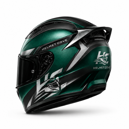 HelmetCove Apex X Full Face Helmet Emerald Green