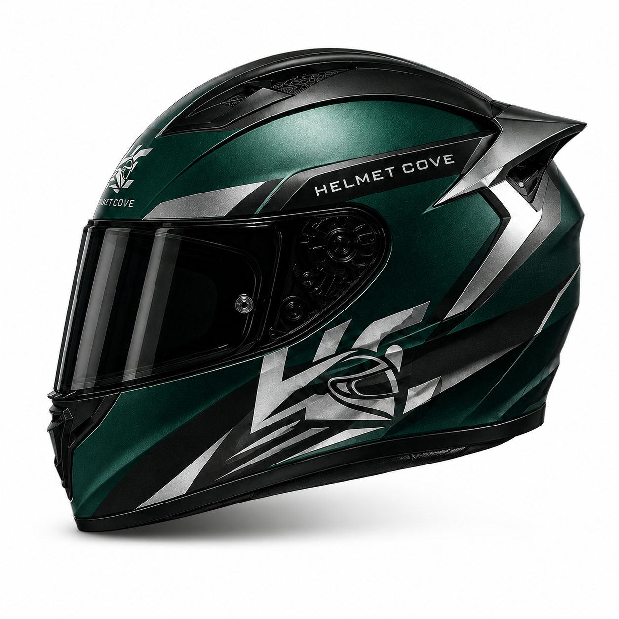 HelmetCove Apex X Full Face Helmet Emerald Green