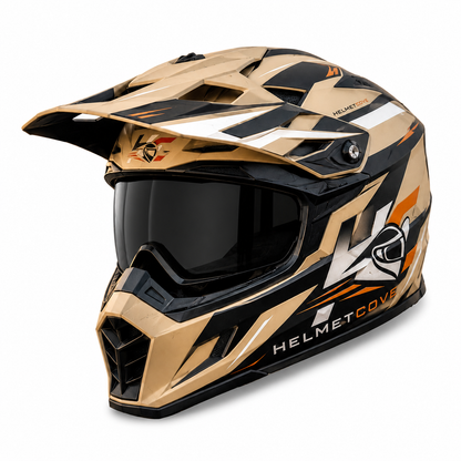 HelmetCove TrailX Pro Dual Sport Helmet – Electric Blue Edition