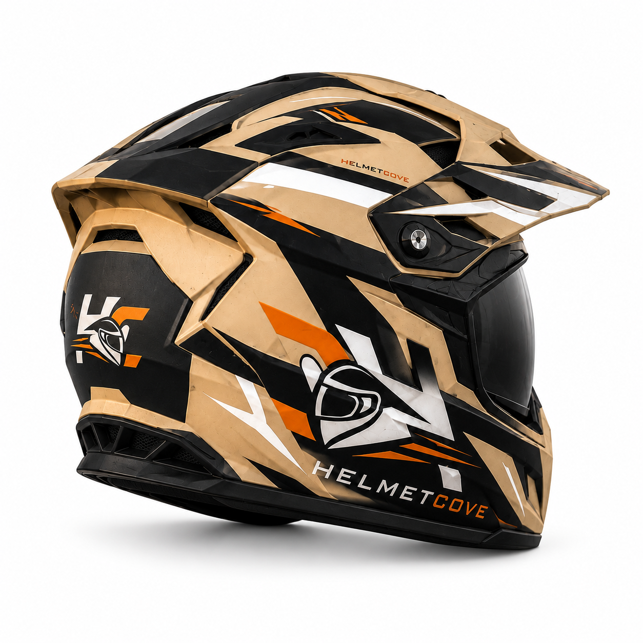 HelmetCove TrailX Pro Dual Sport Helmet – Electric Blue Edition
